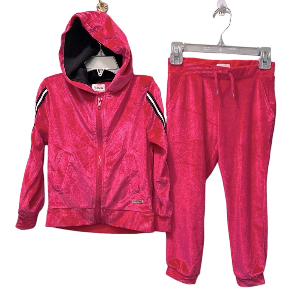 HUDSON girl jacket and jogger pant set size 4T